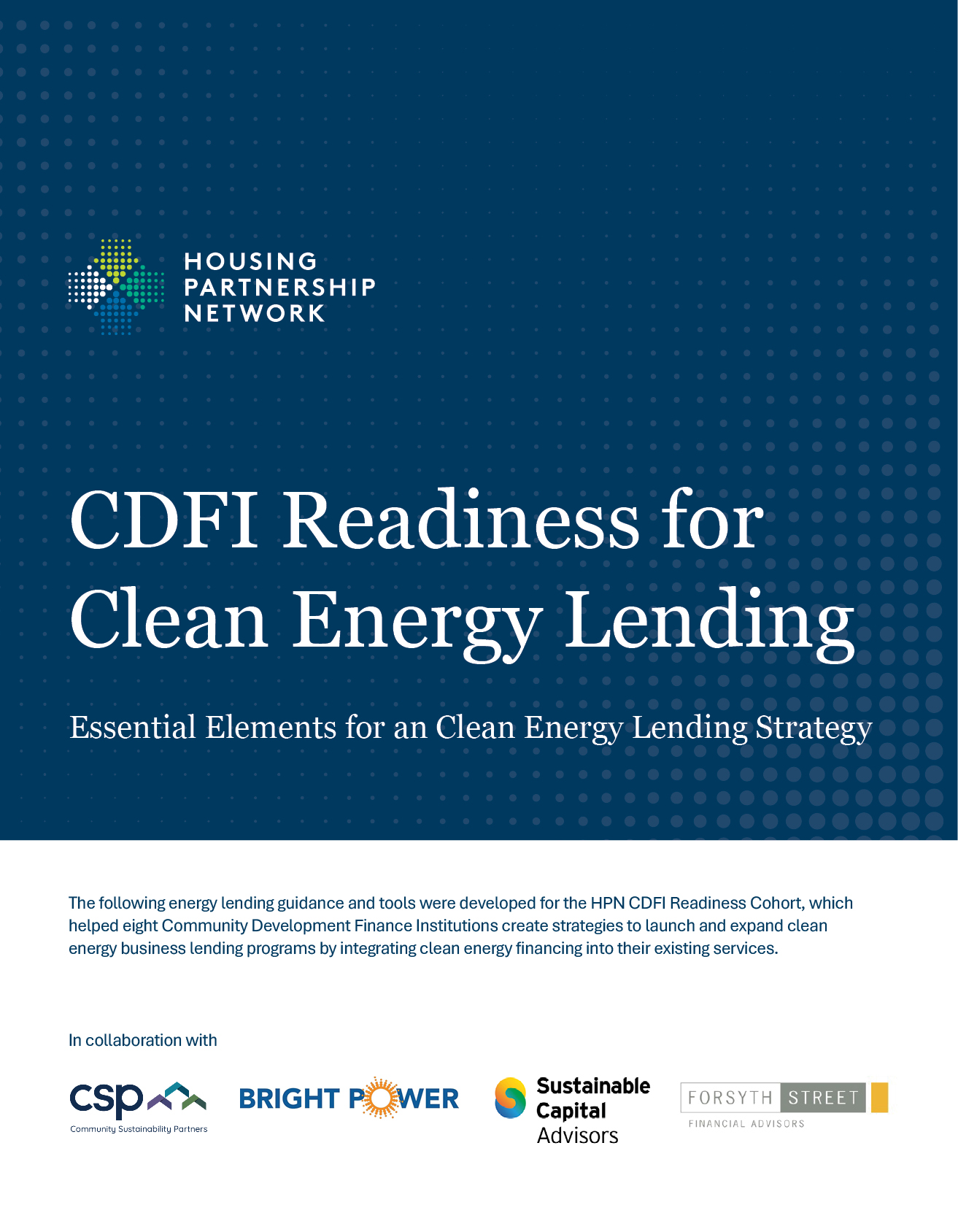 HPN CDFI Readiness Work Findings